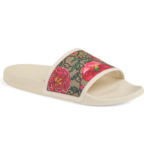 gucci fur slides cheap|gucci floral slides nordstrom.